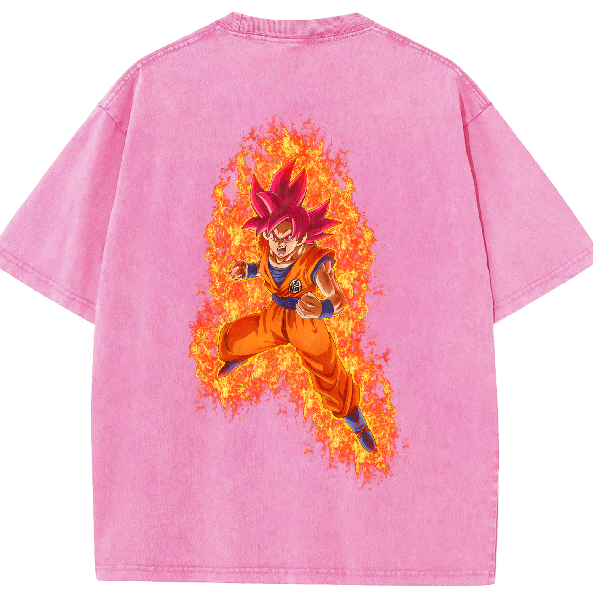 （画像用） ドラゴンボール 孫悟空（そん ごくう）Son Goku カカロット DRAGON BALL Kakarotto 綿100% ヴィンテージ風 半袖Tシャツ（背面プリント）